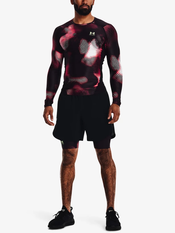 Heren T-shirt Under Armour  IsoChill Prtd Comp LS-BLK L