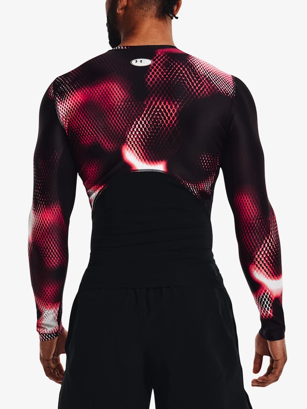 Heren T-shirt Under Armour  IsoChill Prtd Comp LS-BLK L