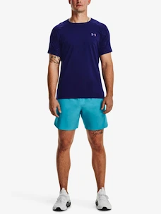 Heren T-shirt Under Armour  Rush Emboss SS-BLU XS