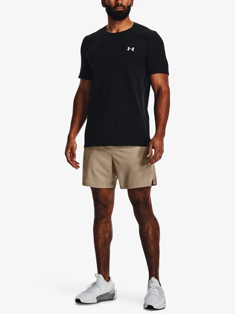 Heren T-shirt Under Armour  Seamless Grid SS-BLK
