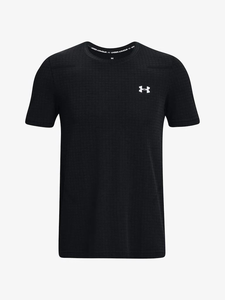 Heren T-shirt Under Armour  Seamless Grid SS-BLK