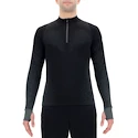 Heren T-shirt UYN  Running Exceleration Shirt LS Zip Up Black XL