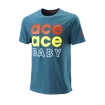 Heren T-shirt Wilson Ace Ace Baby Tech Tee Blue Coral