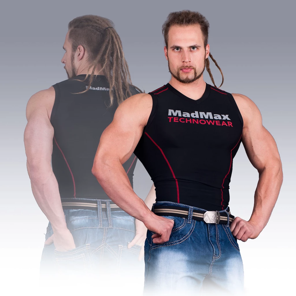 Heren tanktop MadMax  MSW904 Black/Red