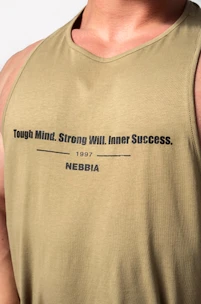 Heren tanktop Nebbia  Gym Tank Top FLEXIN' 360 Green