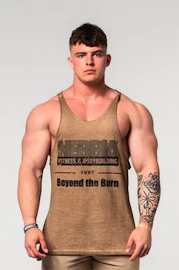 Heren tanktop Nebbia Washed-off Oversized Stringer MAX OUT 359 Light Brown