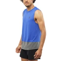 Heren tanktop Salomon Cross Run Tank Nautical Blue/Black