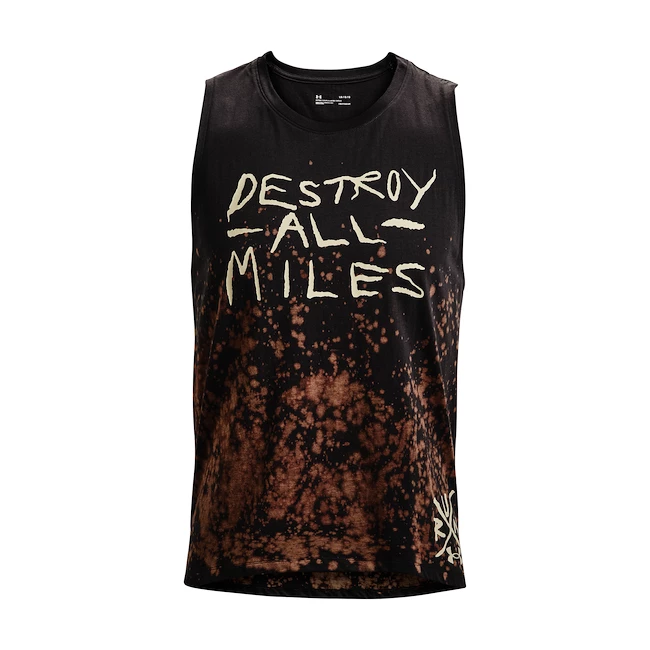 Heren tanktop Under Armour  UA Destroy All Miles Singlet-GRY M