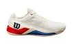 Heren tennisschoenen Wilson Rush Pro 4.0 Clay Snow White/Wilson Red