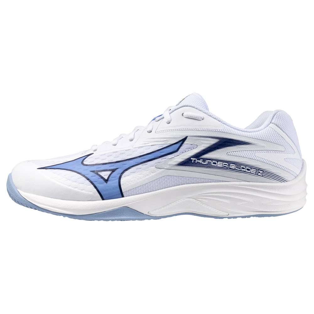 Heren zaalschoenen Mizuno  Thunder Blade Z White/Bellwether Blue