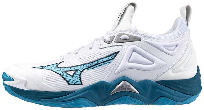 Heren zaalschoenen Mizuno  WAVE MOMENTUM 3 White/Sailor Blue/Silver  EUR 51