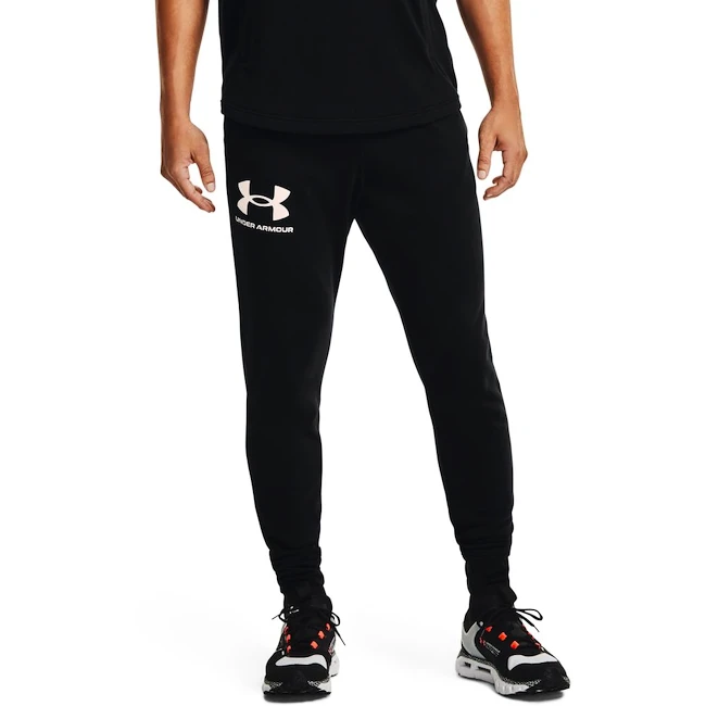 Herenbroek Under Armour  RIVAL TERRY JOGGER Black XXL