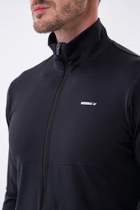 Herenjack Nebbia  Long sleeved w hoodie Sporty Zipper Jacket with side pockets “Control” 332 black M