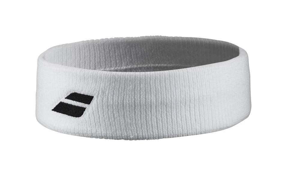 Hoofdband Babolat  Logo Headband White/White