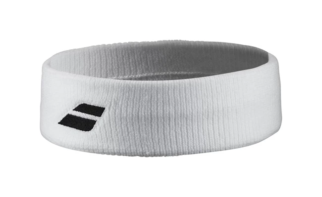 Hoofdband Babolat  Logo Headband White/White