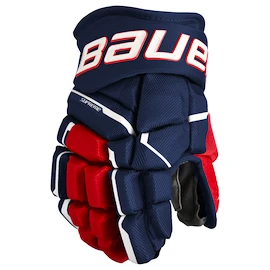 IJshockey handschoenen Bauer Supreme MACH Navy/Red/White Junior