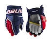 IJshockey handschoenen Bauer Supreme Ultrasonic Navy/Red/White Junior