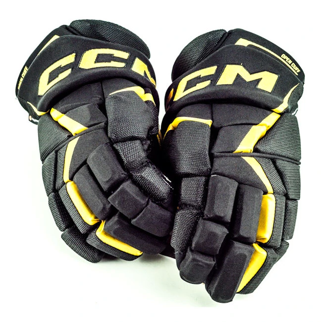 IJshockey handschoenen CCM JetSpeed FT6 Black/Sunflower Senior 13 inch
