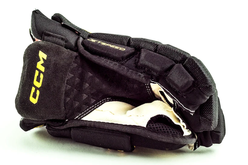 IJshockey handschoenen CCM JetSpeed FT6 Black/Sunflower Senior 13 inch