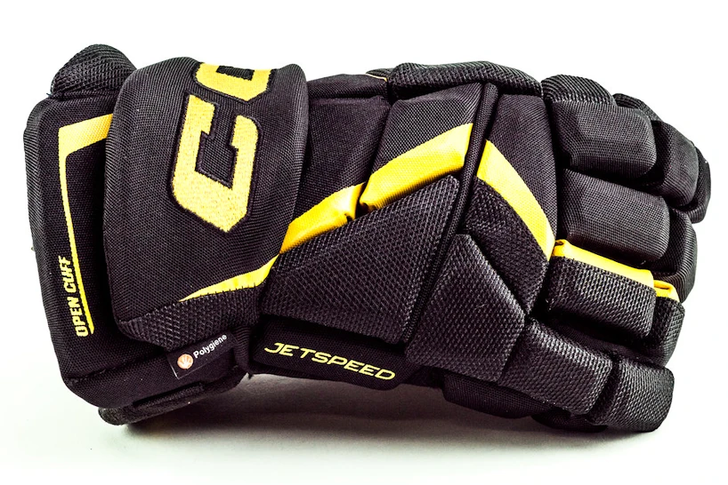 IJshockey handschoenen CCM JetSpeed FT6 Black/Sunflower Senior 13 inch