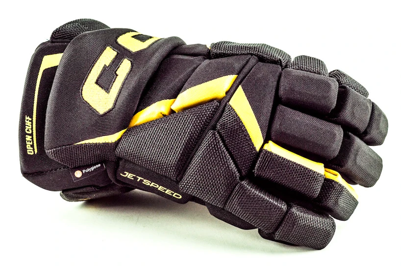 IJshockey handschoenen CCM JetSpeed FT6 Black/Sunflower Senior 13 inch