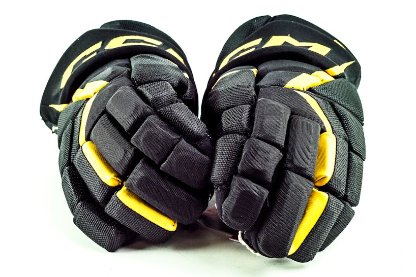 IJshockey handschoenen CCM JetSpeed FT6 Black/Sunflower Senior 13 inch
