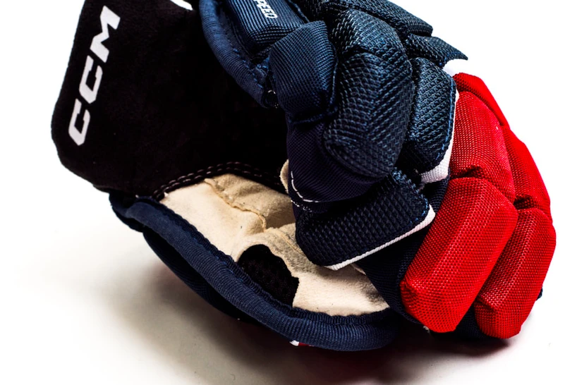 IJshockey handschoenen CCM JetSpeed FT6 Navy/Red/White Junior 10 inch