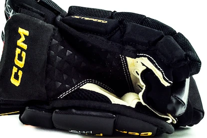 IJshockey handschoenen CCM JetSpeed FT6 Pro Black/Sunflower Junior 11 inch