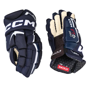 IJshockey handschoenen CCM JetSpeed FT6 Pro Navy/White Junior 11 inch