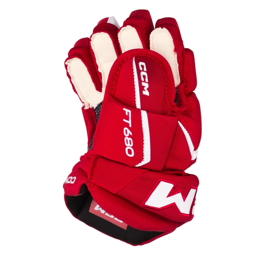 IJshockey handschoenen CCM JetSpeed FT680 Red/White Junior 11 inch