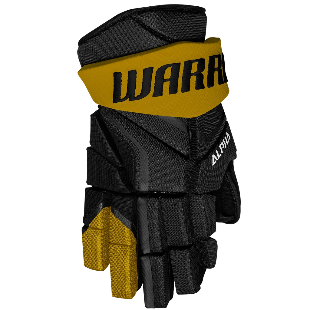 IJshockey handschoenen Warrior Alpha LX2 Max Black/Gold Senior 14 inch