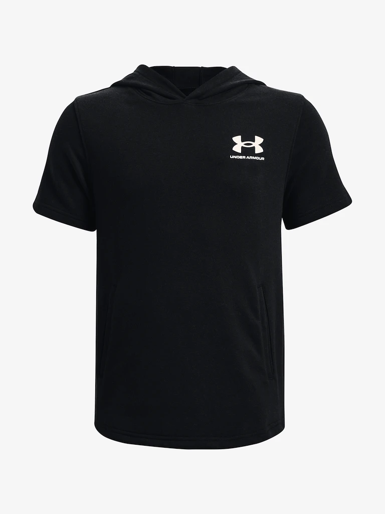 Jongens hoodie Under Armour  Rival Terry SS Hoodie-BLK S