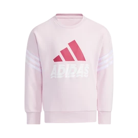 Kinder hoodie adidas Graphic Crew Neck Clear Pink