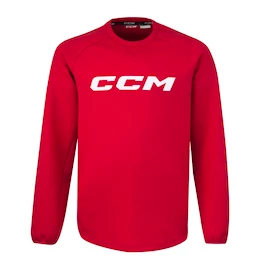 Kinder hoodie CCM LOCKER ROOM FLEECE CREW Red