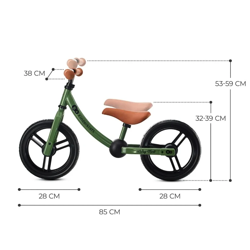 Kinder loopfiets Kinderkraft 2Way Next Light Green
