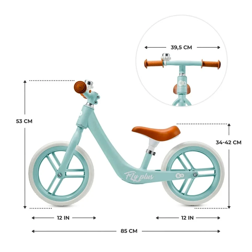 Kinder loopfiets Kinderkraft Fly Plus Baby Blue