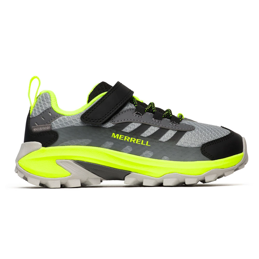 Kinder outdoorschoenen Merrell Moab Speed 2 Low A/C Grey/Black/Citron