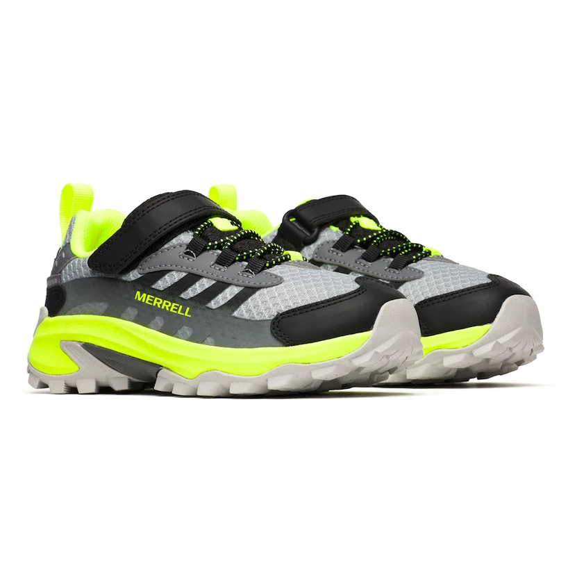 Kinder outdoorschoenen Merrell Moab Speed 2 Low A/C Grey/Black/Citron