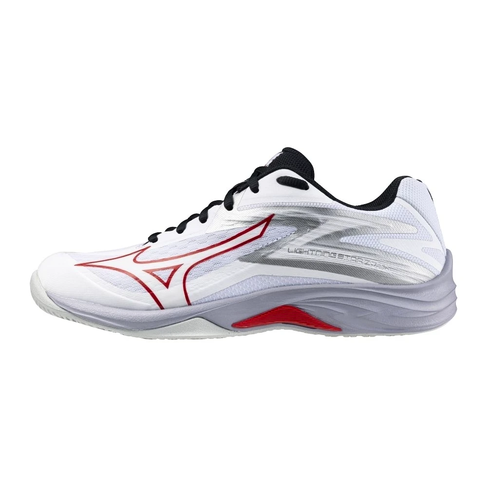 Kinder sportschoenen voor binnen Mizuno  Lightning Star Z7 Jr. White/Salsa  EUR 40,5