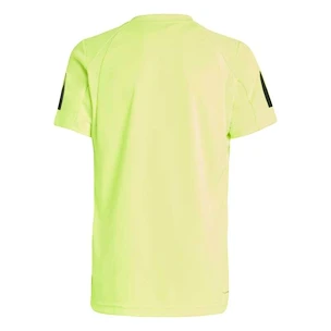 Kinder T-shirt adidas  B Club 3 Stripes Tee Lucid Lemon