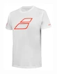 Kinder T-shirt Babolat  Strike Cotton Tee Jr White/Strike Red