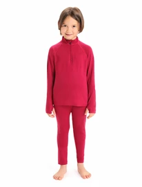 Kinder T-shirt Icebreaker K 260 Tech LS Half Zip Cherry