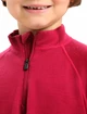 Kinder T-shirt Icebreaker  K 260 Tech LS Half Zip Cherry