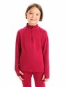 Kinder T-shirt Icebreaker K 260 Tech LS Half Zip Cherry