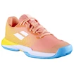 Kinder tennisschoenen Babolat Jet Mach 3 Clay Jr Girl Coral/Gold Fusion