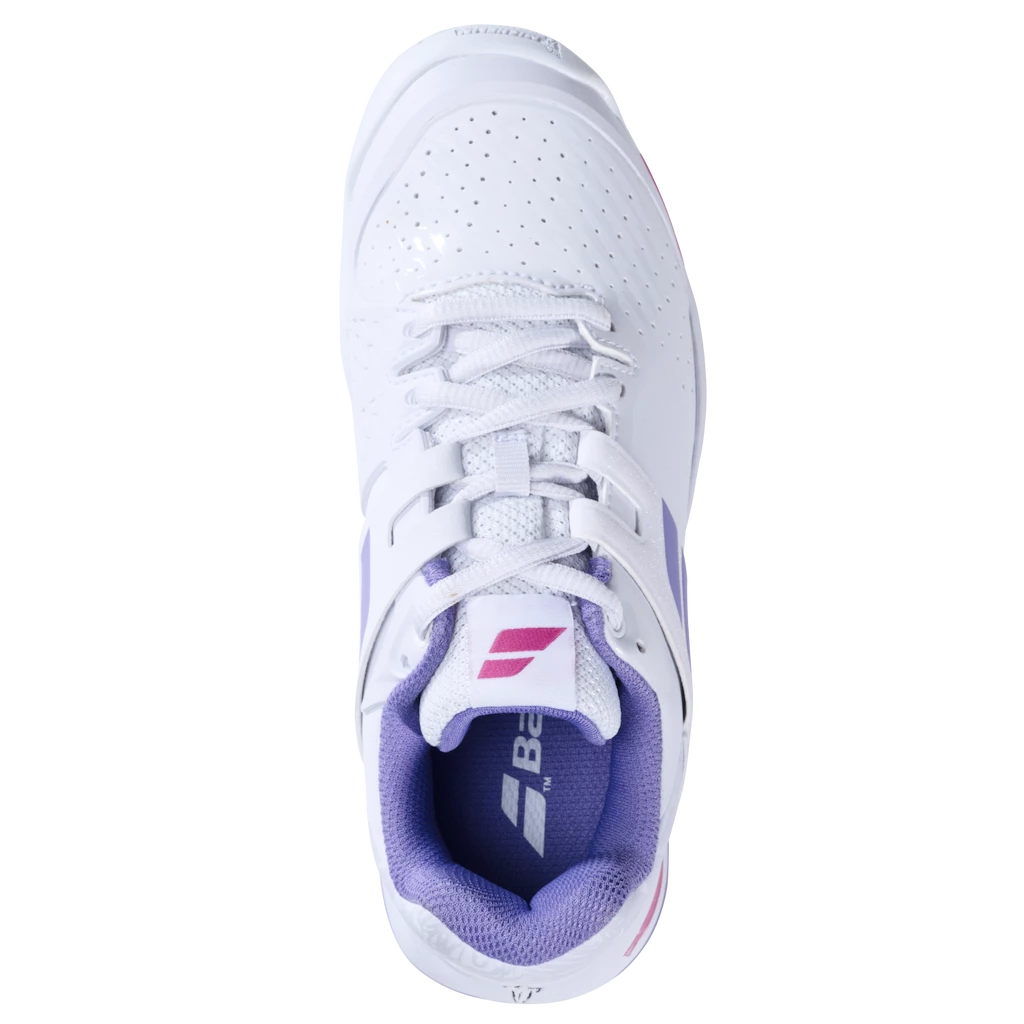 Kinder tennisschoenen Babolat Propulse All Court Junior Girl White/Lavender