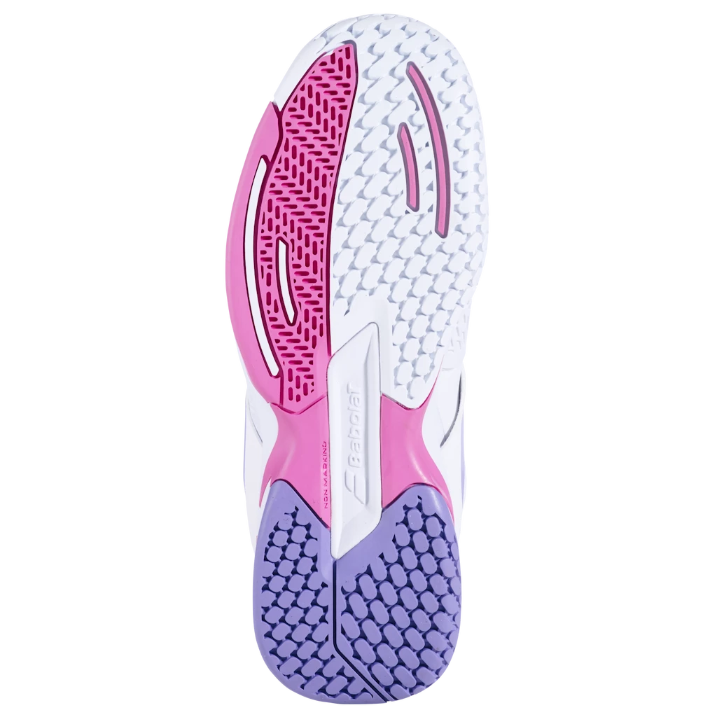 Kinder tennisschoenen Babolat Propulse All Court Junior Girl White/Lavender