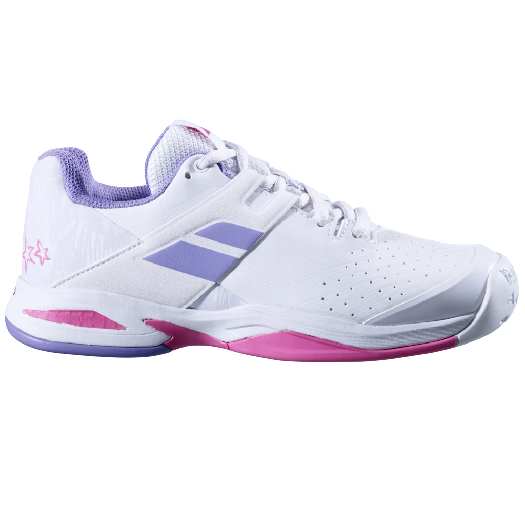 Kinder tennisschoenen Babolat Propulse All Court Junior Girl White/Lavender
