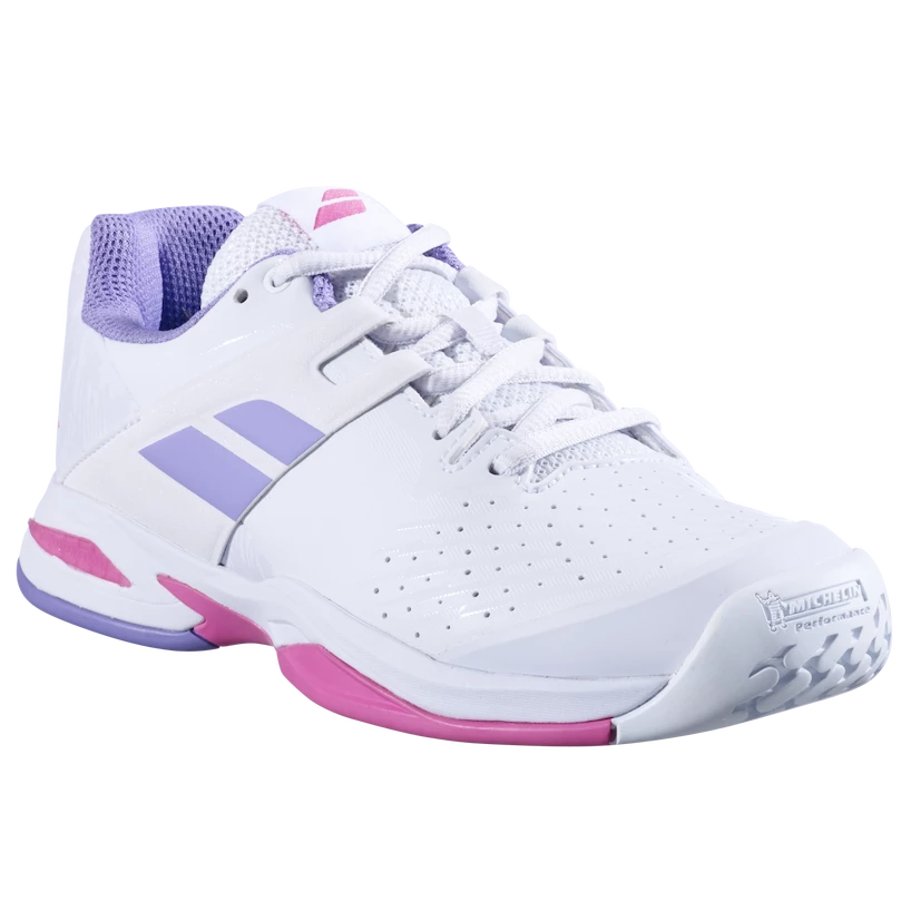 Kinder tennisschoenen Babolat Propulse All Court Junior Girl White/Lavender