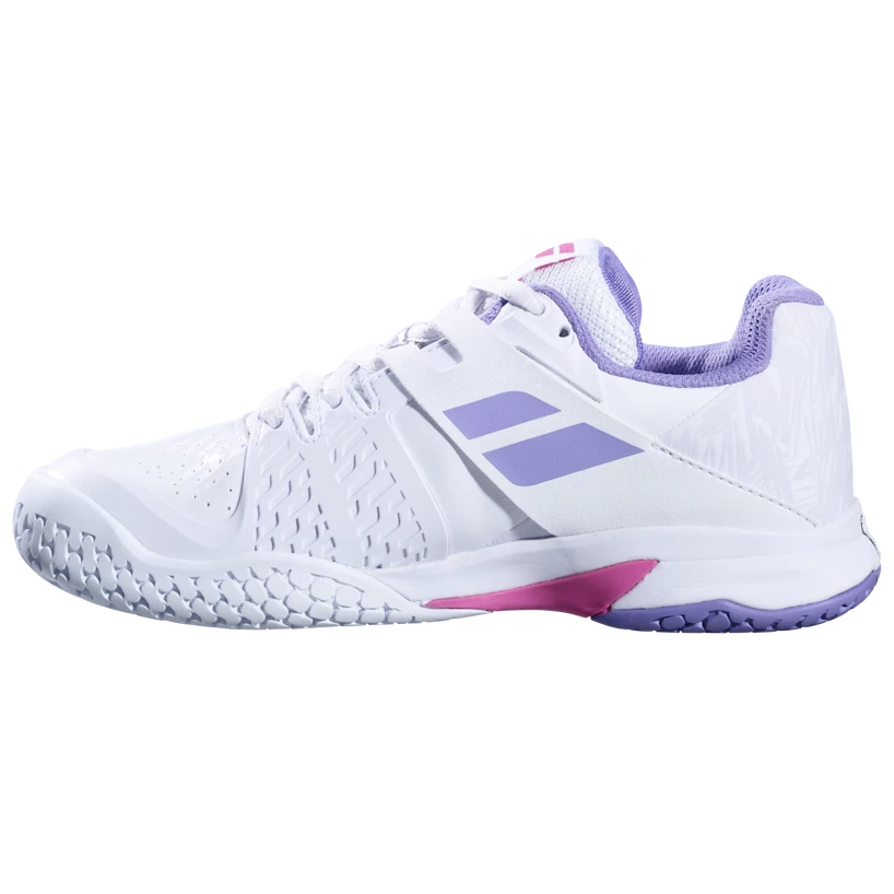 Kinder tennisschoenen Babolat Propulse All Court Junior Girl White/Lavender